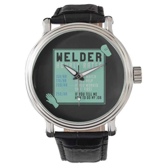 Montre Soudage - Taux horaires de soudure (devant)