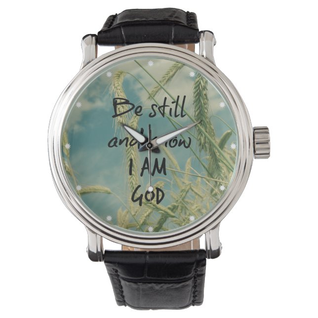 Montre Soyez toujours et sachez que je suis Dieu Bible Ve (devant)
