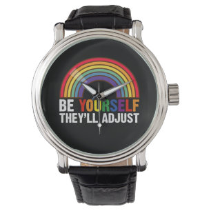 Montre Soyez vous-même Ils régleront le Gay pride arc-en-
