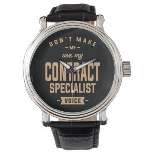 Montre Spécialiste des contrats Funny Job Occupation Watc