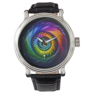 Montre Spirale arc-en-ciel vers l'extérieur