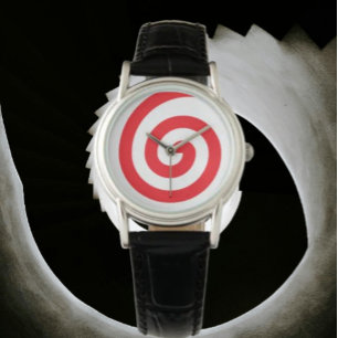 Montre Spirale hypnotisante rouge