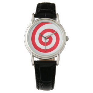 Montre Spirale hypnotisante rouge