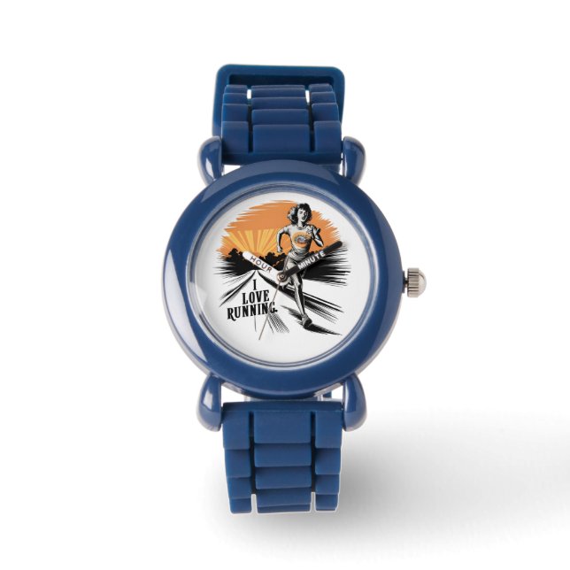 Montre Splatter Vibrant I Love Running (Recto)
