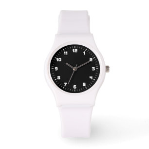 Montre sport noir et blanc