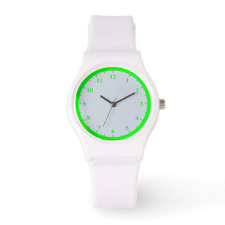 Montre sportive pour femmes, en silicone blanc