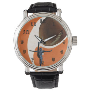 Montre Sports Anciens, Joueur de Football Botant le Ballo