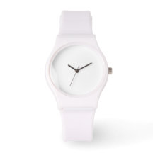 SPORTY WHITE SILICONE REGARDER SANGLE EN CUIR VINT