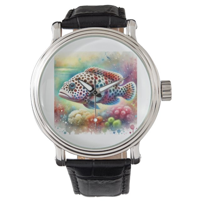 Montre Spotted Fish Harmony 220824AREF142 - Watercolor (devant)