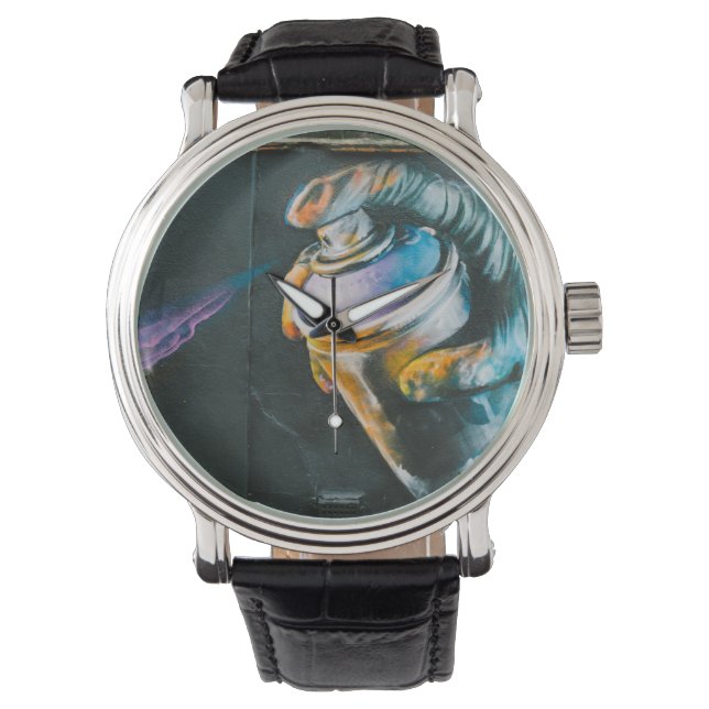 Montre Spray peut graffiti art mural (devant)