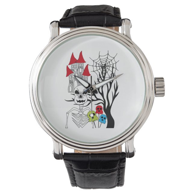Montre squelette d'halloween (devant)