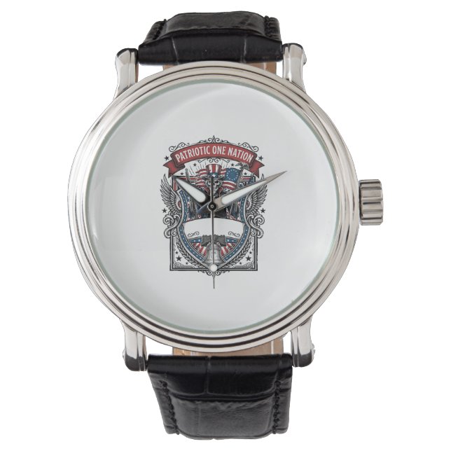 Montre Squelette oncle Sam patriotique sombre Squelette p (devant)