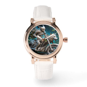 Montre squelette sur un hélico monté avec une tête de lou
