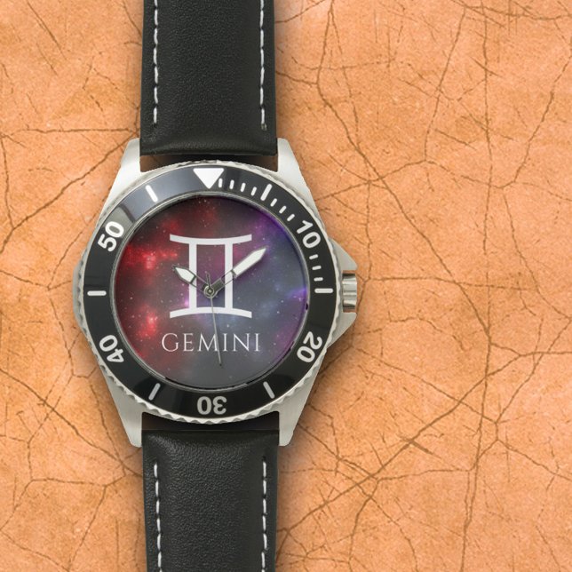 Montre Starfield Gemini Twins Western Zodiac (Créateur téléchargé)