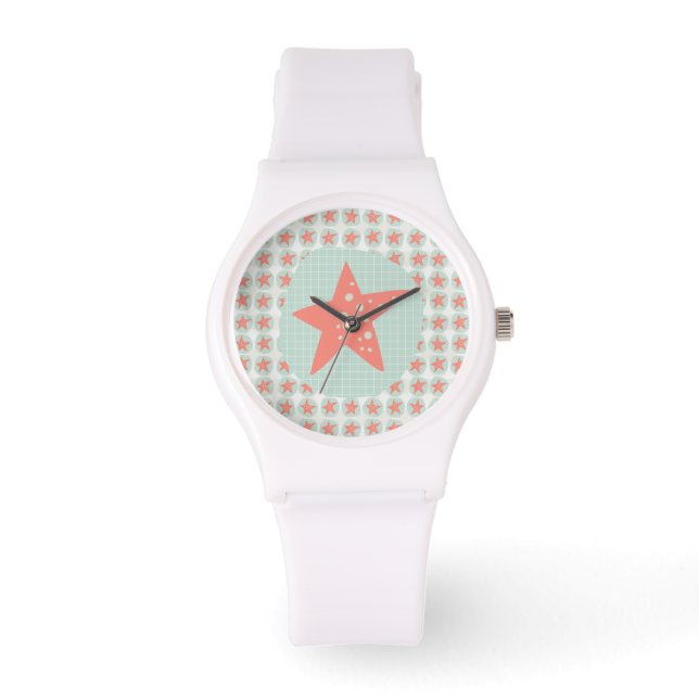 Montre Starfish Whimsical Mer Océan Nautique (Recto)