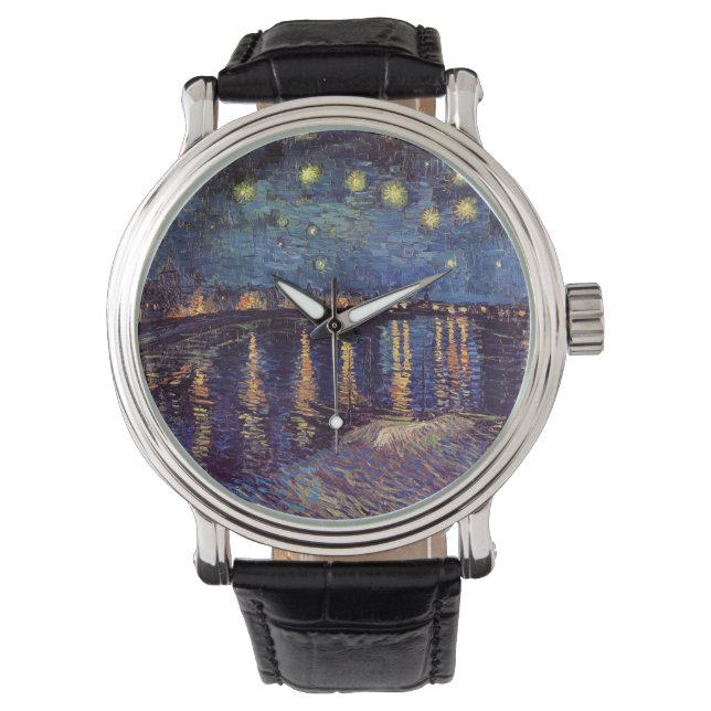Montre Starry Night Over the Rhone par Vincent van Gogh (devant)