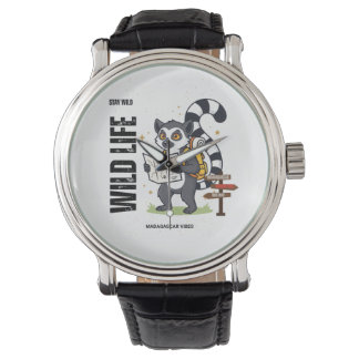 Montre Stay Wild Lemur Life - Madagascar Vibes Cute lemur