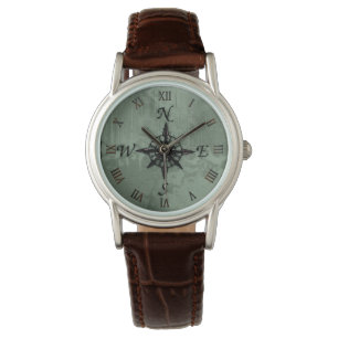 Montre Steampunk Vintage Vieux Rose Compass Design