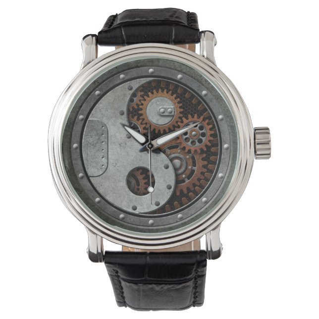 Montre Steampunk Yin Yang (devant)