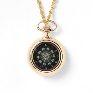 Montre Style chic or et vert asiatique