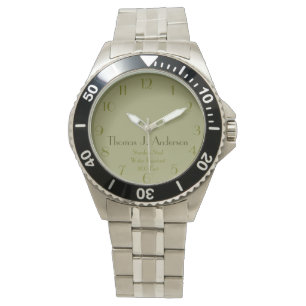 Montre Style militaire personnalisé vert