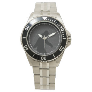 Montre Style noir de fibre de carbone de silhouette de