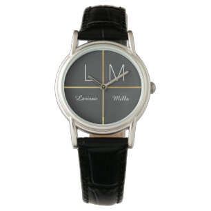 Montre style noir personnalisé