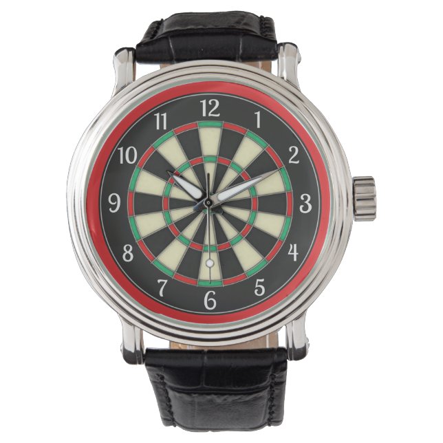 Montre Style sportif Cible de flechettes (devant)