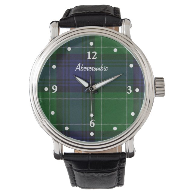 Montre Stylish Abercrombie Plaid Face Custom Watch (devant)