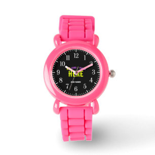 MONTRE STYLISH MODERNE PERSONNALISABLE ROSE VÉRIFIÉ MARQU