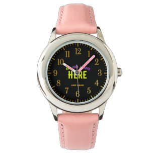 MONTRE STYLISH MODERNE PERSONNALISABLE ROSE VÉRIFIÉ MARQU
