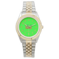 STYLISH MODERNE SILVERY GOLDEN NEON VERT MARQUE