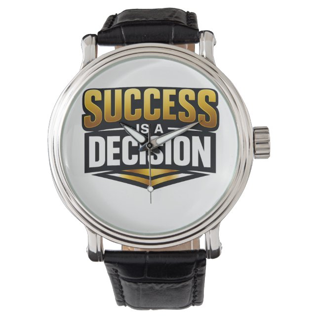 Montre Success Gold Typography on Black (devant)