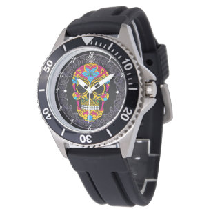 Montre Sugar Skull Art - Esprit festif du Mexique