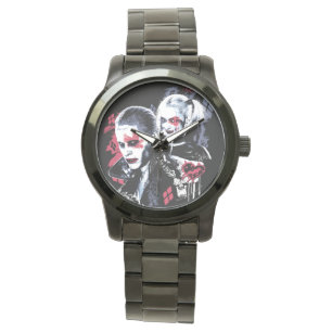 Montre Suicide Squad   Joker & Harley Painted Graffiti