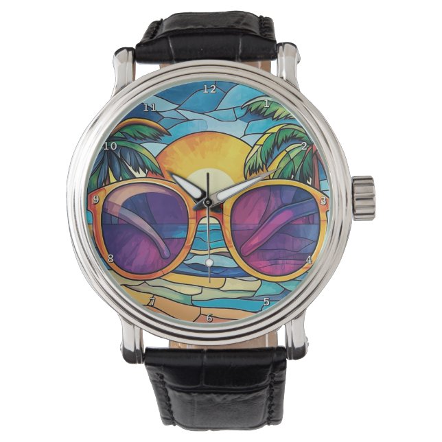 Montre Sunset Shades & Tropical Tides  Beach (devant)