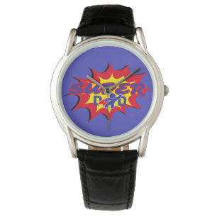 Montre Super Hero Papa Fête des pères de livre comique