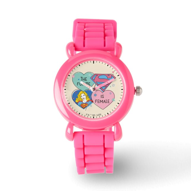 Montre Supergirl "L'avenir est féminin" (Recto)