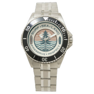Montre Surf, Mer, Réserve Terrestre & Respect Watch