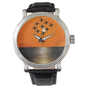 Montre Surveillance de la formation du coucher du soleil