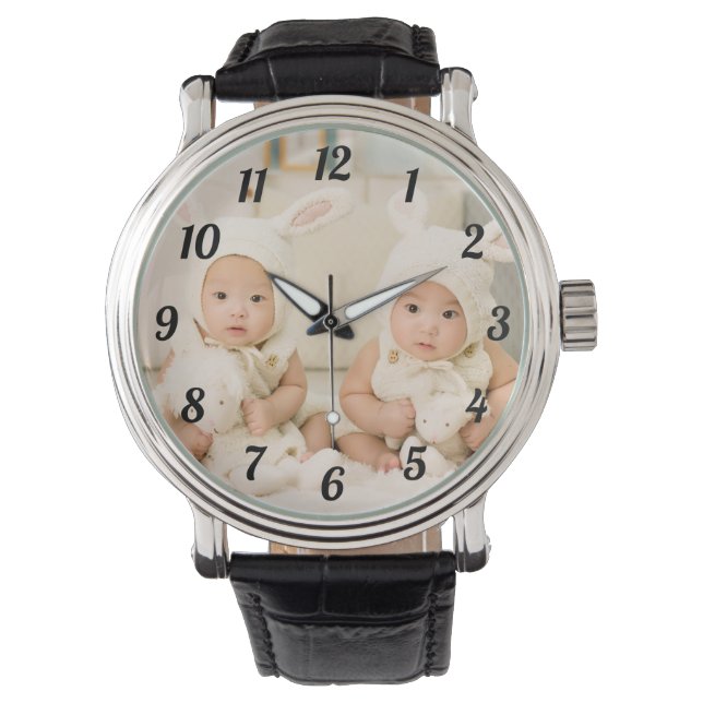 Montre Surveillance de la photo personnalisée (devant)