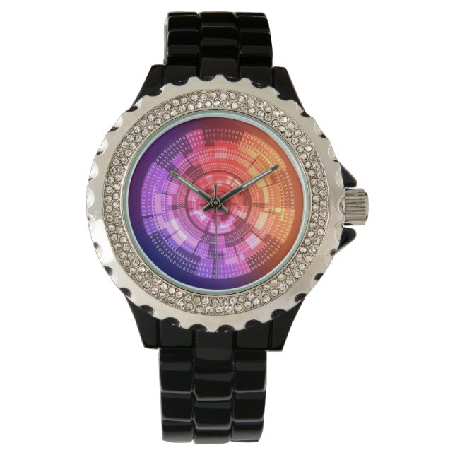 Montre Surveillance du code binaire circulaire (devant)