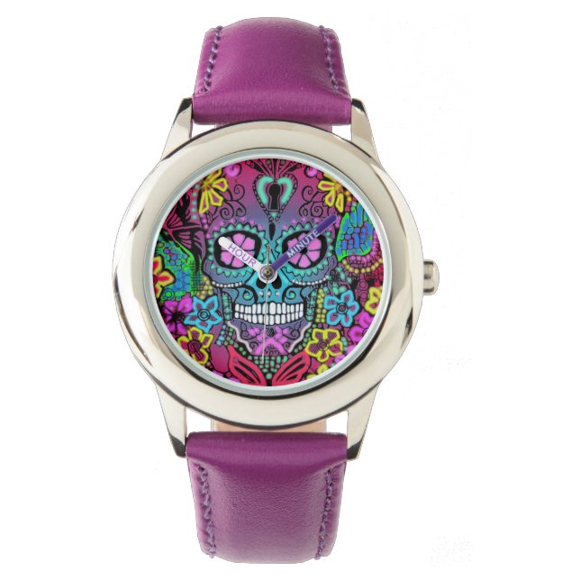 Montre Surveillance du crâne pourpre (devant)
