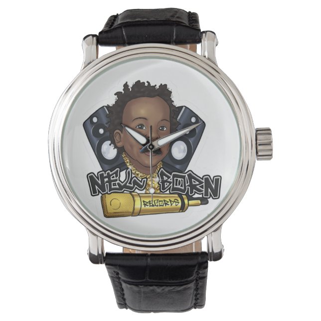 Montre Surveillance du cuir des dossiers nouveaux (devant)
