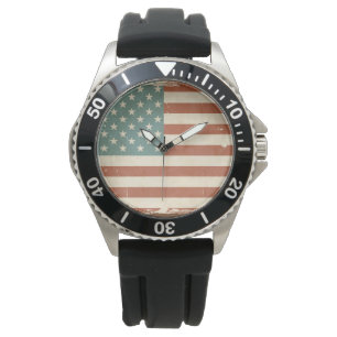 Montre Surveillance du drapeau américain vintage