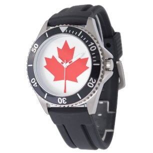 Montre Surveillance du drapeau canadien