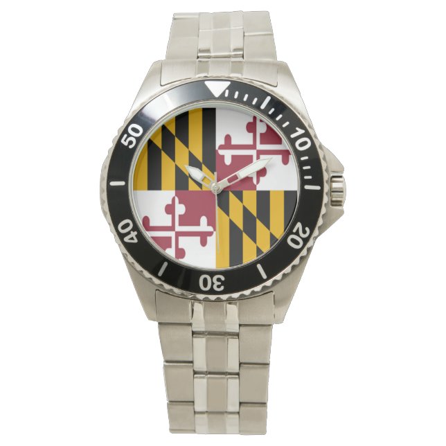 Montre Surveillance du drapeau du Maryland (devant)