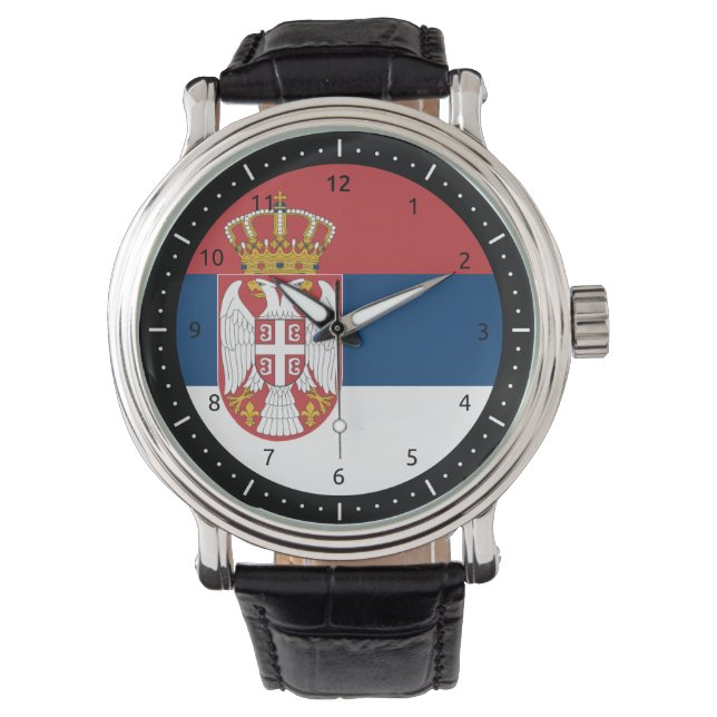 Montre Surveillance du drapeau serbe (devant)