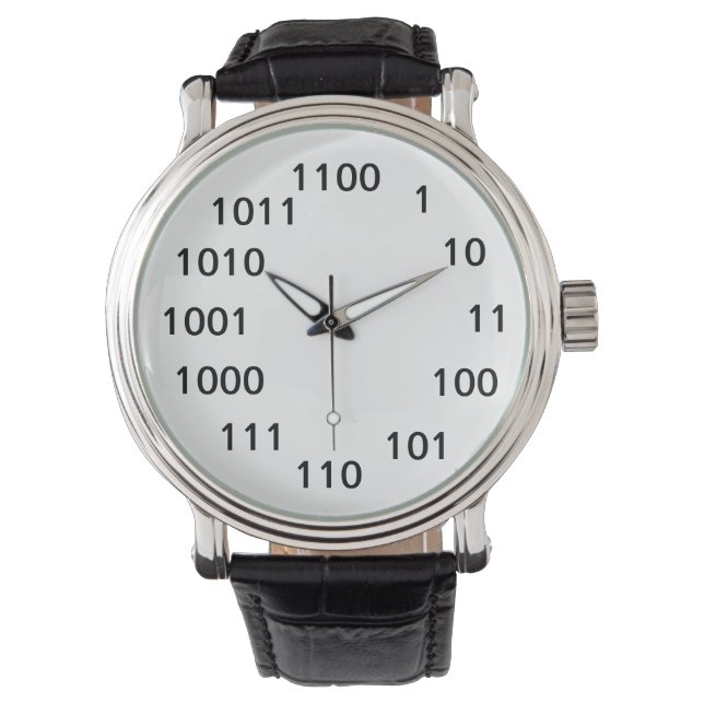 Montre Surveillance du numéro binaire (devant)