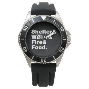 Montre Survie (Abri & Eau & Feu & Nourriture).